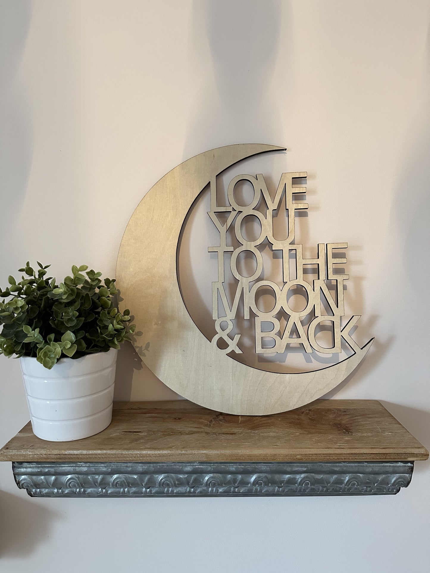 Love You to the Moon - Wall Sign