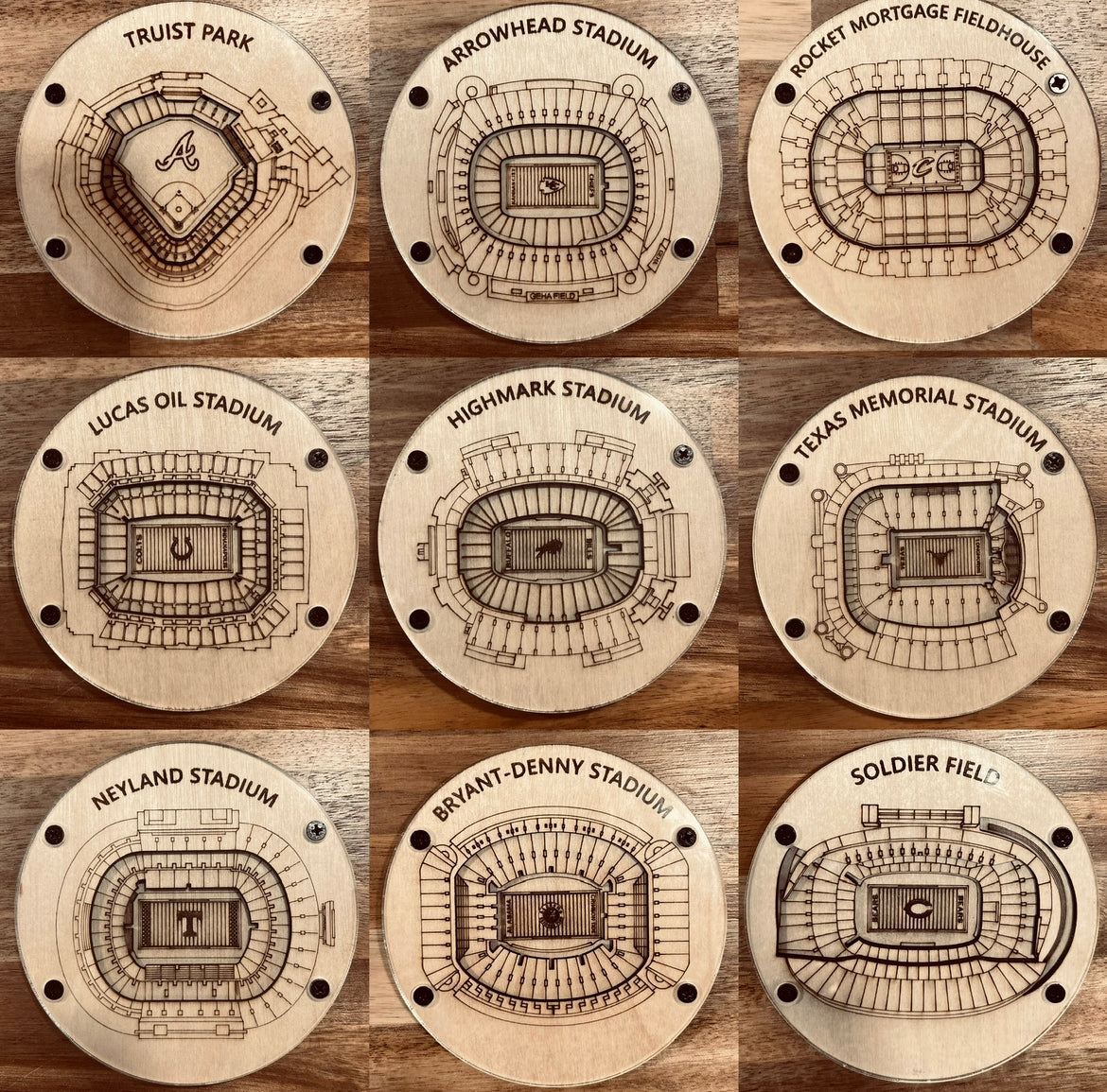 College Basketball Stadium Coasters