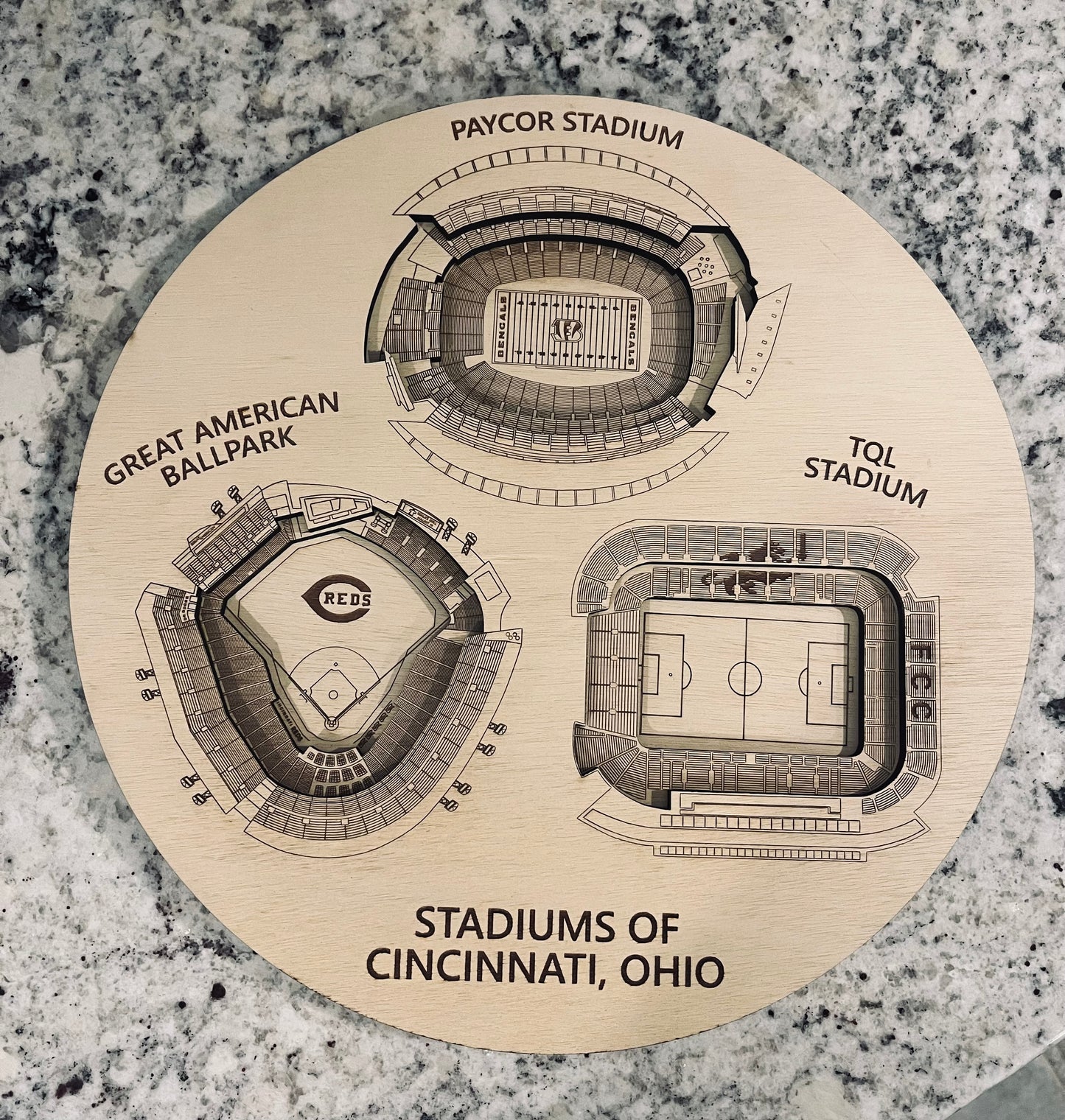 3-Dimensional Stadium End Table