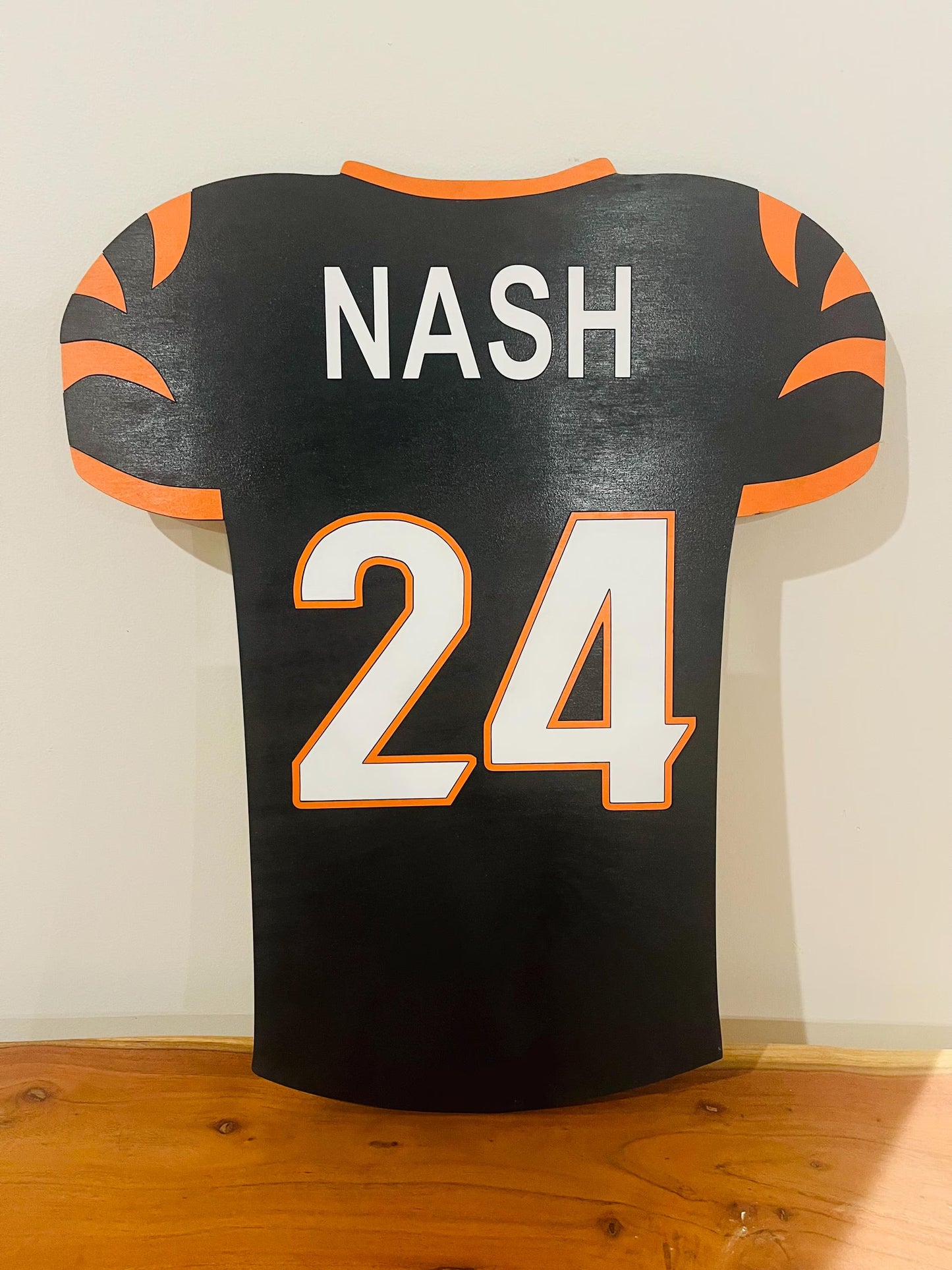 Personalized Laser-Engraved Football Jersey Wall Decor