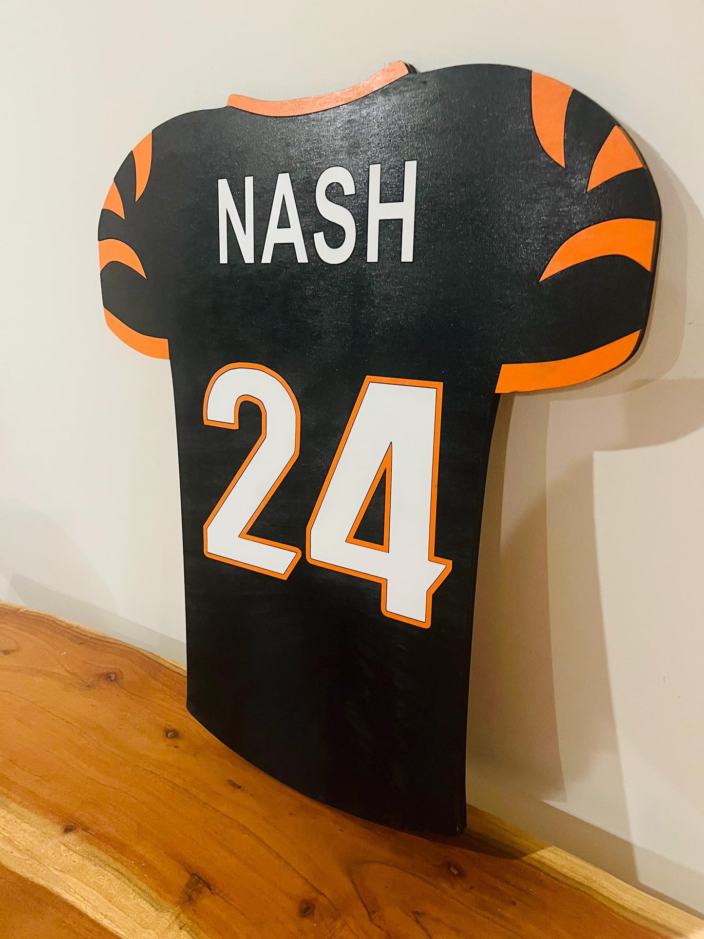 Personalized Laser-Engraved Football Jersey Wall Decor