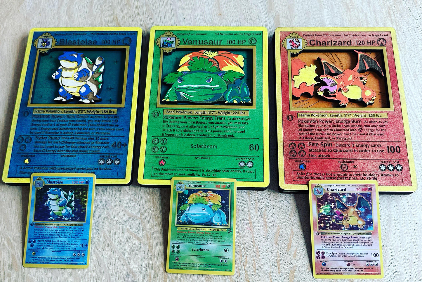 Handpainted Pokemon Card Replicas (7"x5")